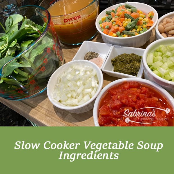 Slow Cooker Vegetable Soup Ingredients