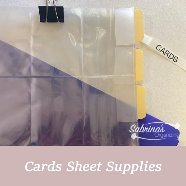 Card sheet Supplies