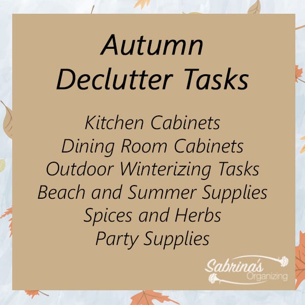 Autumn Declutter Tasks
