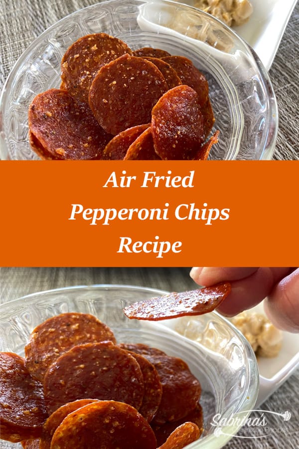 Air fried pepperoni chips recipe - Featured image