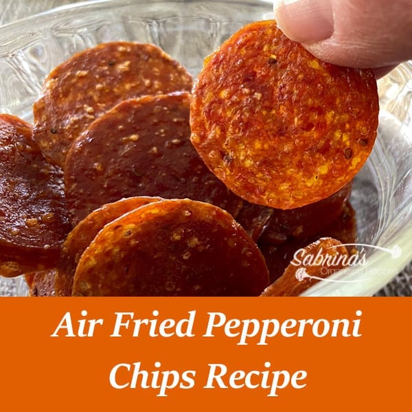 Air fried pepperoni chips recipes - square image