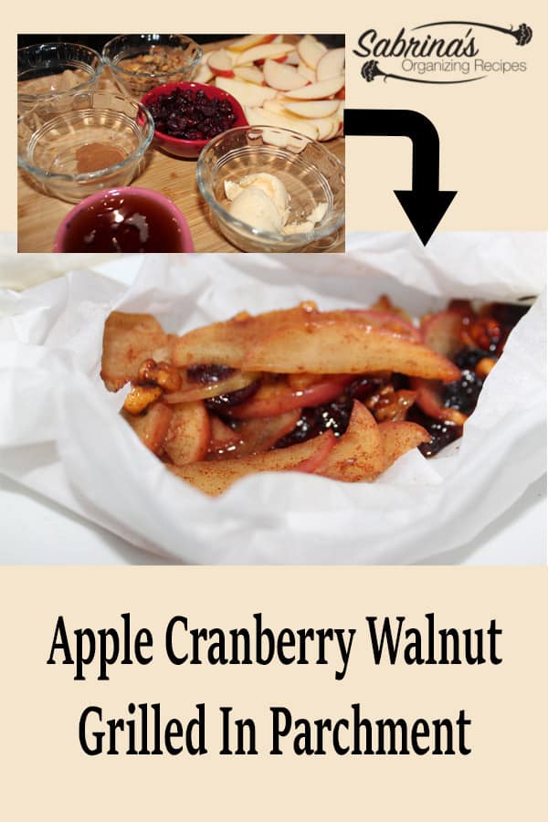 Apple Cranberry Walnut Grilled in Parchment Paper - featured image