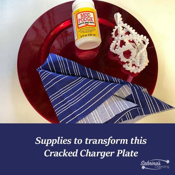 Supplies to transform this cracked charger plate
