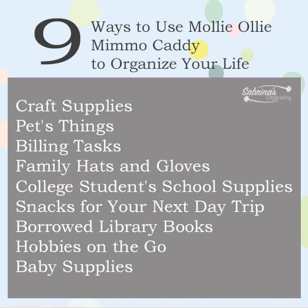 Ways to Use Mollie Ollie Mimmo Caddy to Organize Your Life