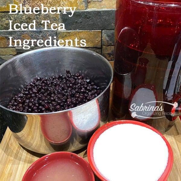 Blueberry iced tea ingredients