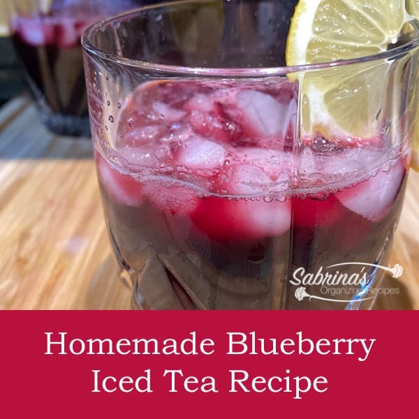 Homemade Blueberry Iced Tea Recipe - square image