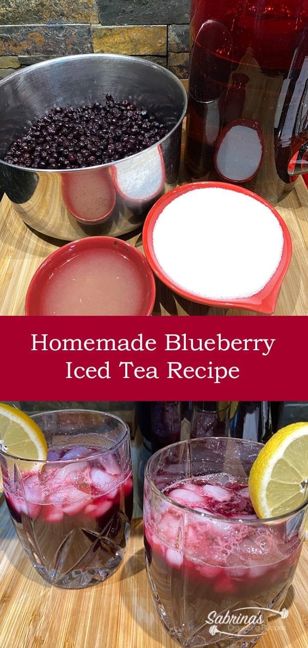 Homemade Blueberry Iced Tea Recipe - long image
