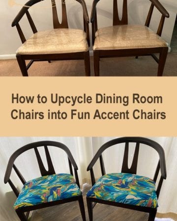 How to Upcycle Dining Room Chairs into Fun Accent Chairs - featured image