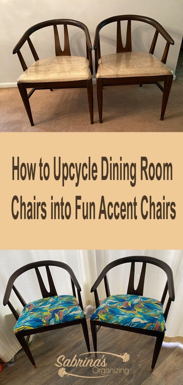How to Upcycle Dining Room Chairs into Fun Accent Chairs long image