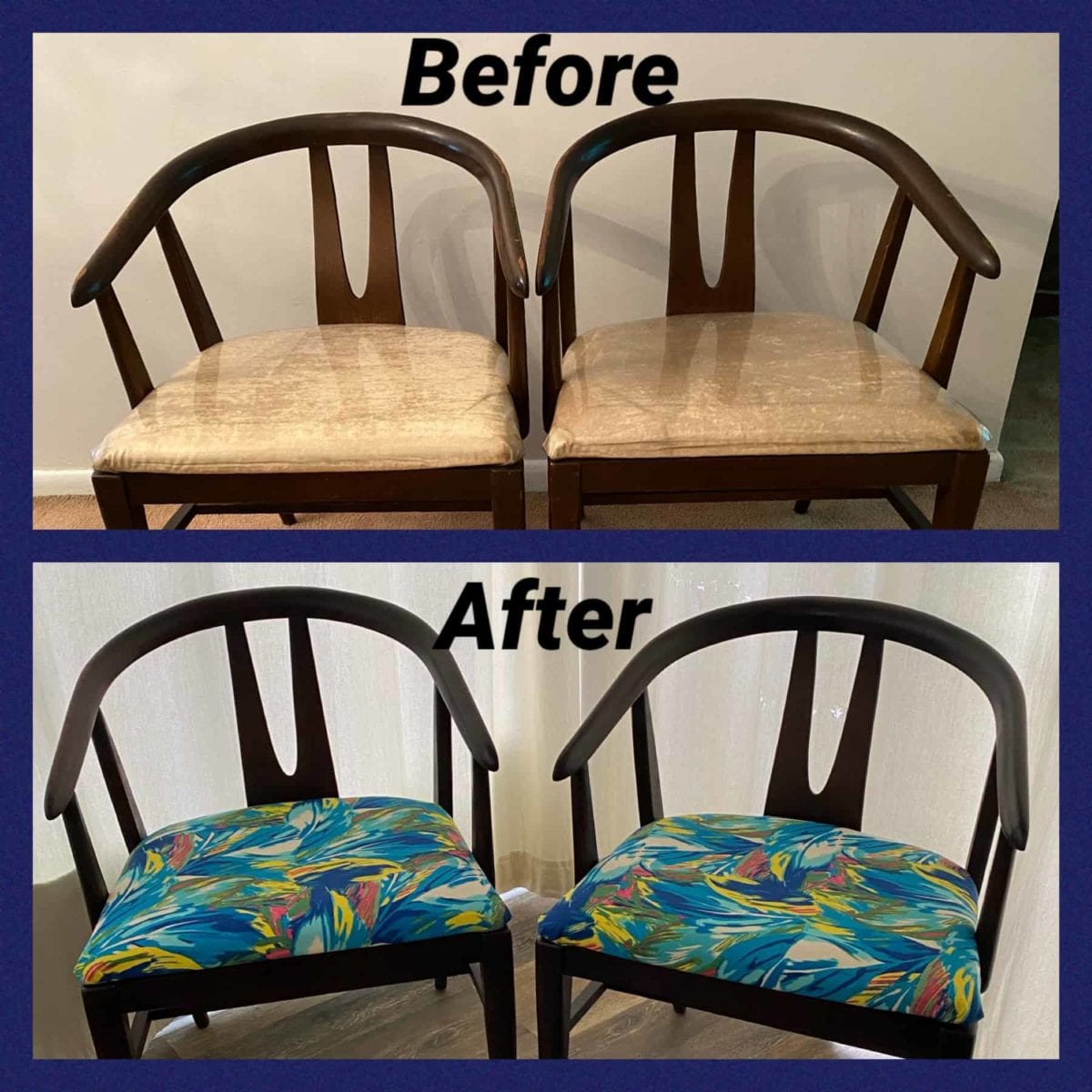 How to Upcycle Dining Room Chairs into Fun Accent Chairs
