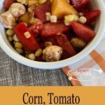 Corn Tomato and Peach Salad Recipe - featured image