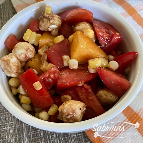 Corn Tomato and Peach Salad Recipe