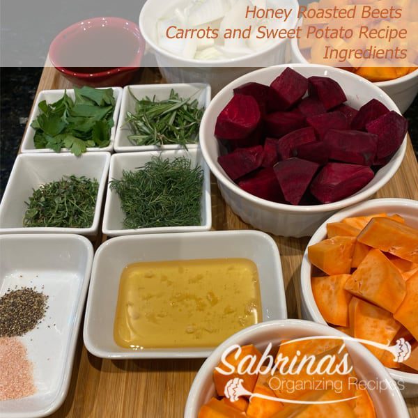 Honey Roasted Beets Carrots and Sweet Potato Recipe Ingredients