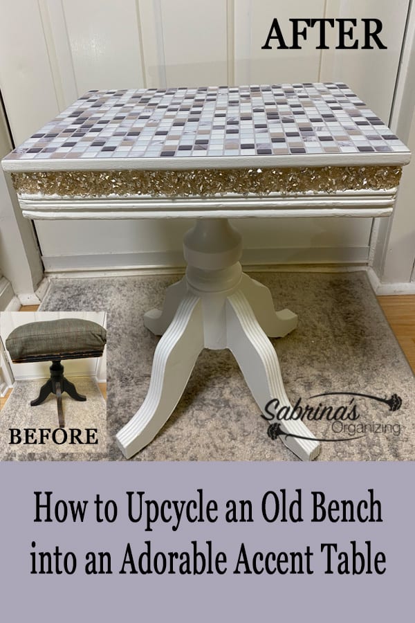 How to Upcycle an Old Bench into an Adorable Accent Table