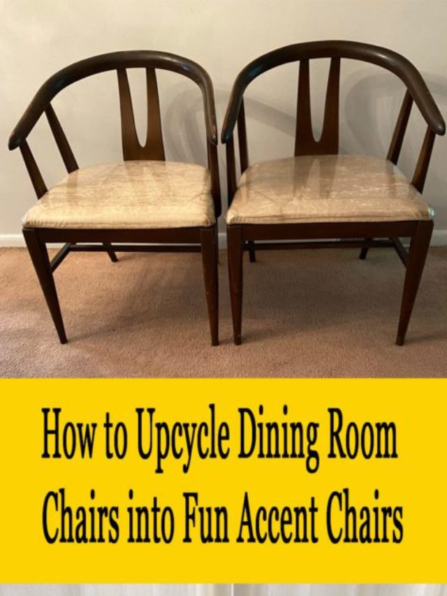 How to Upcycle Dining Room Chairs into Fun Accent Chairs Sabrinas