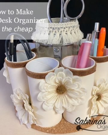 How to Make a Desk Organizer on the Cheap - square image