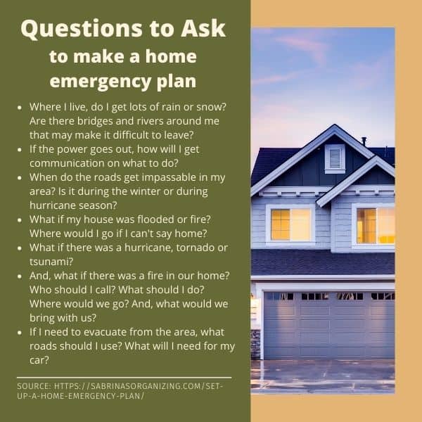 Questions to Ask to Make an Emergency plan