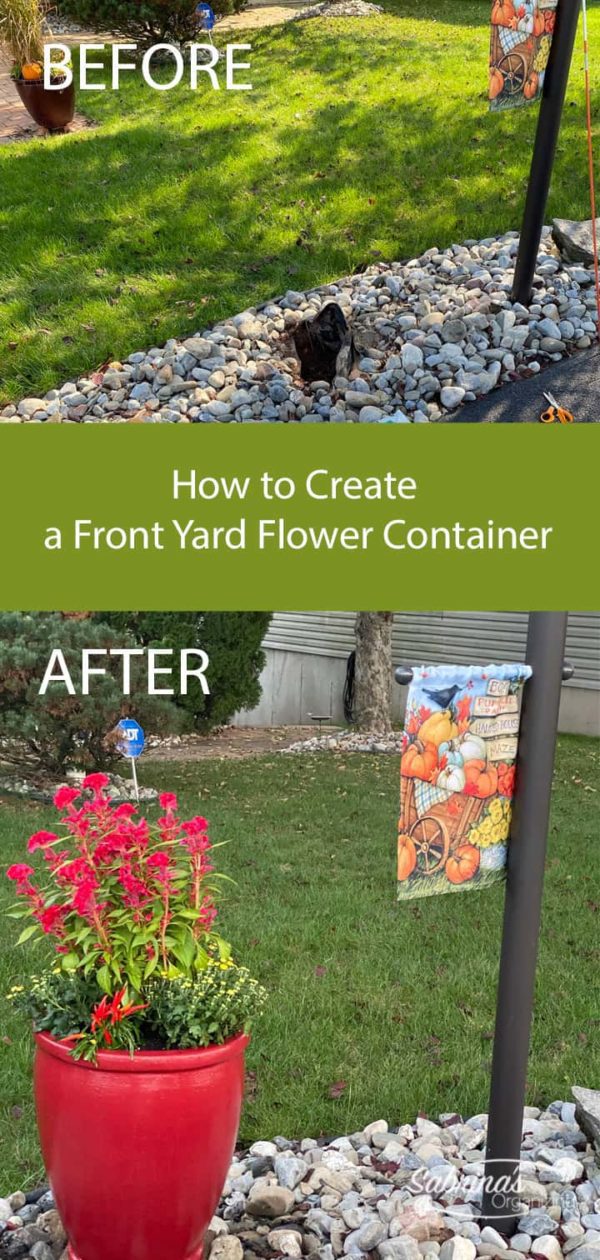 How to Create a Front Yard Flower Container - long image