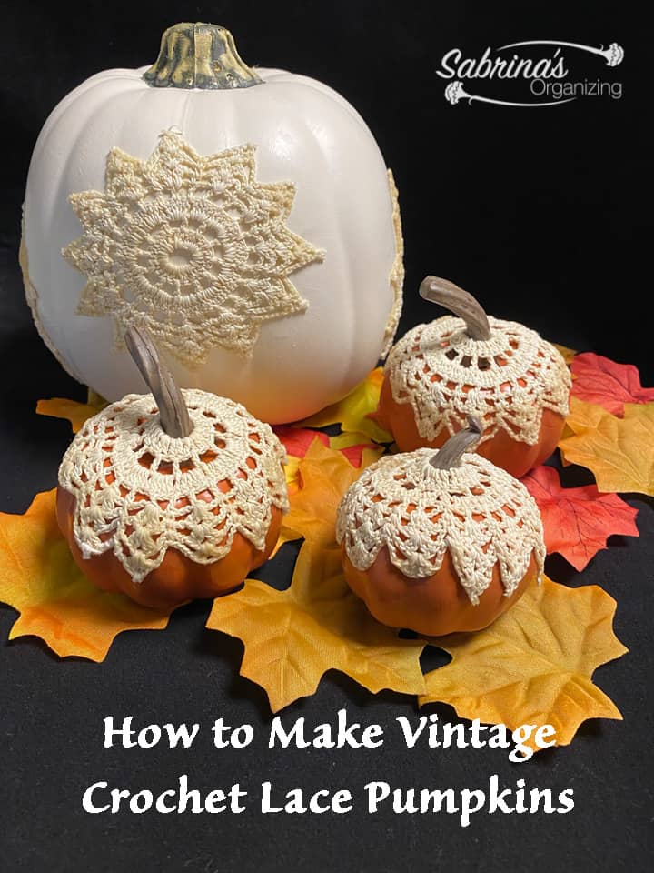 How To Decorate Pumpkins with Vintage Doilies - What Meegan Makes