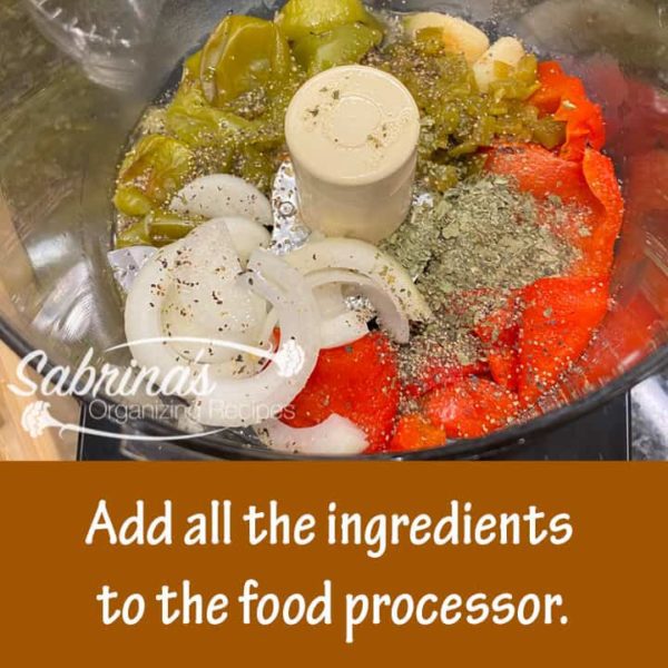 Add all the ingredients to the food processor.