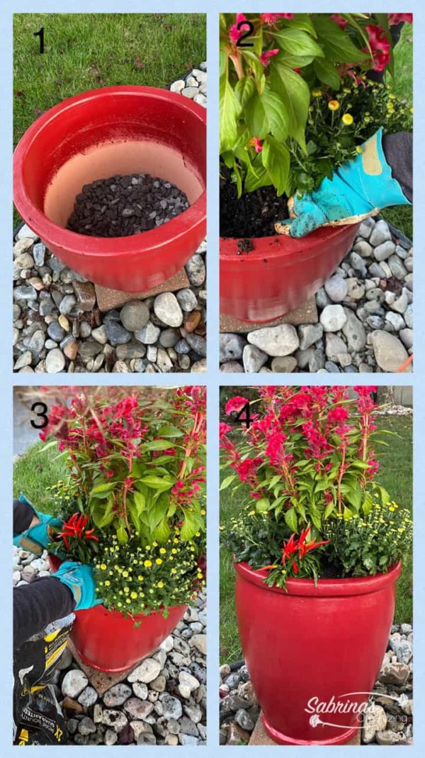 4 Steps to fill the garden container