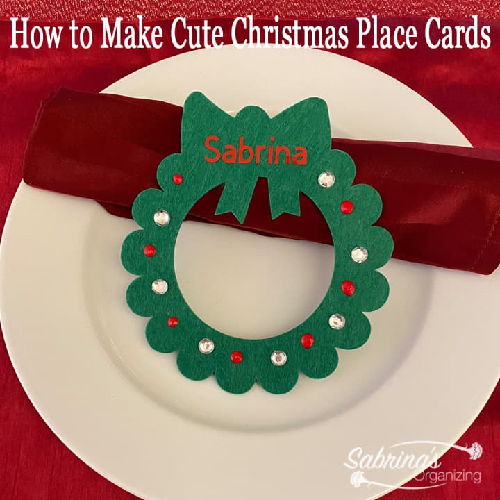 How to Make Cute Christmas Place Cards - square image