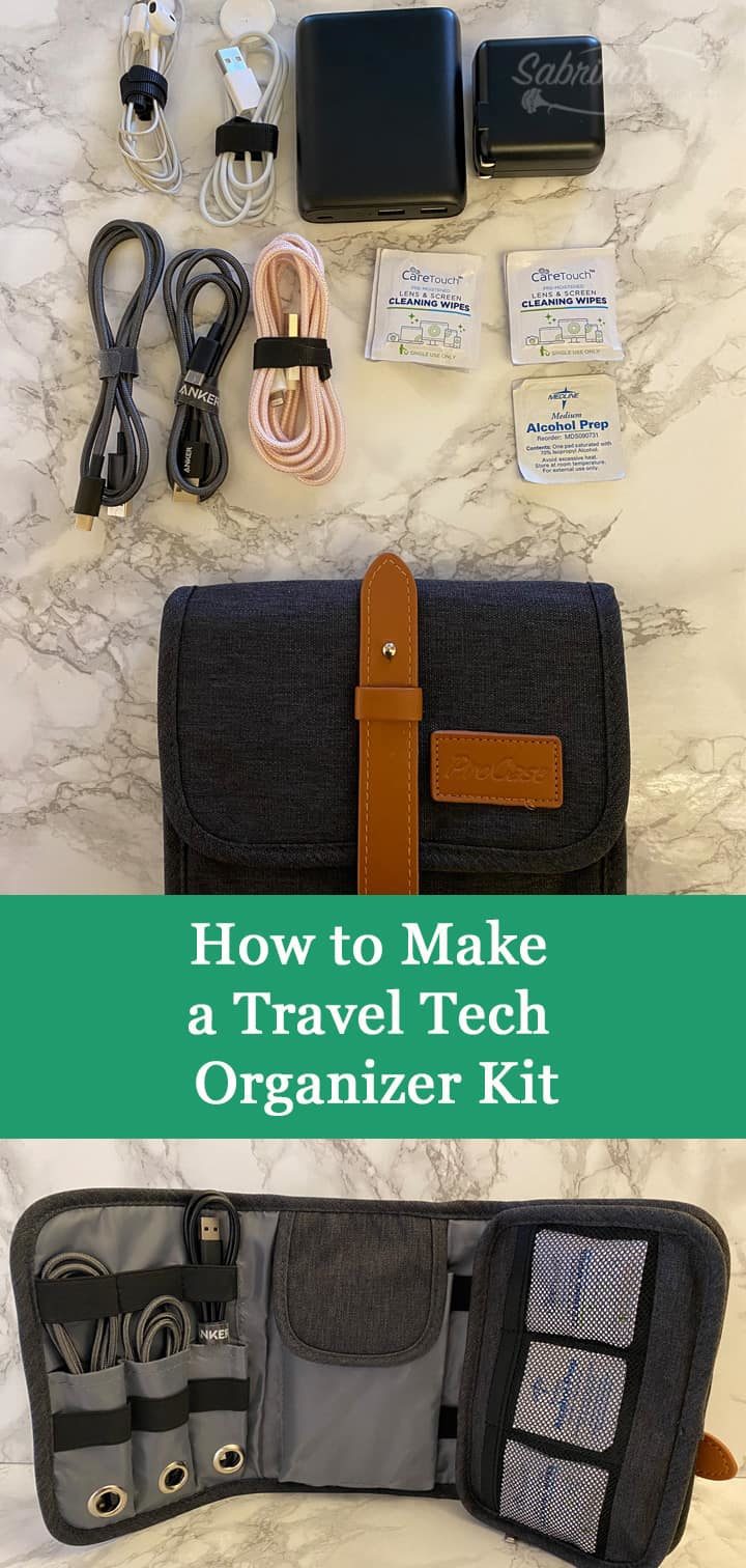 How to Make a Travel Tech Organizer Kit with ios cables