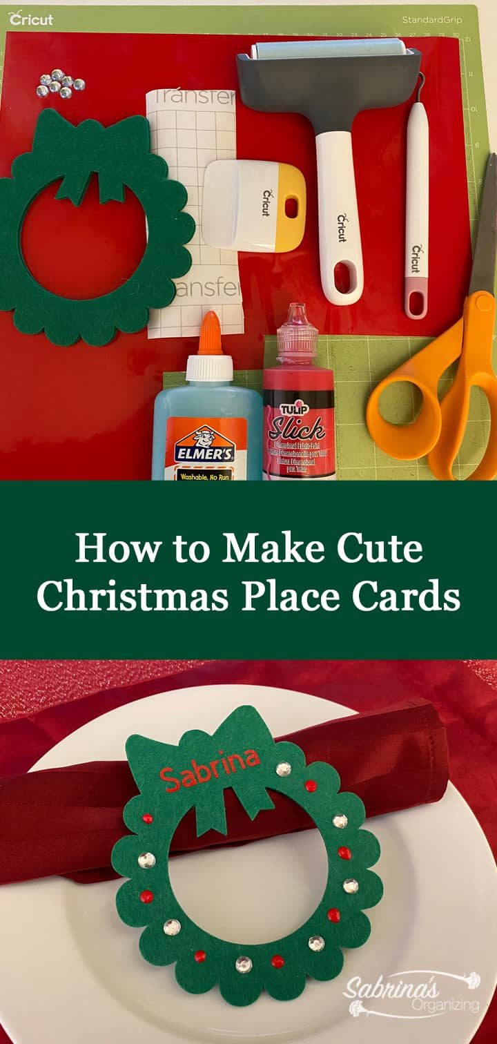 How to Make Cute Christmas Place Cards for a Table - long image