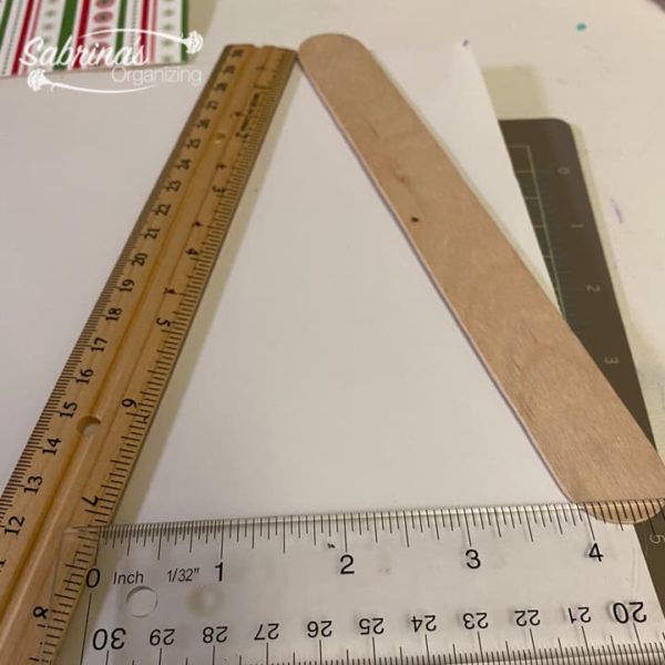 Making a triangle out of foamcore using rulers