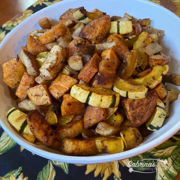 Roasted Sweet Potato, Delicata Squash, and Parsnip Recipe square image