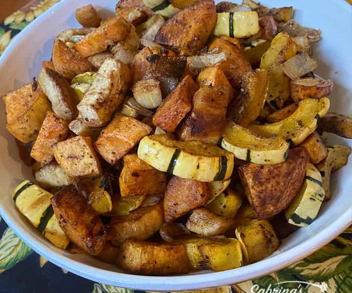 Roasted Sweet Potato, Delicata Squash, and Parsnip Recipe square image