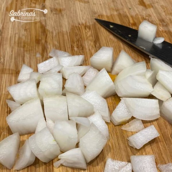 chop half of an onion