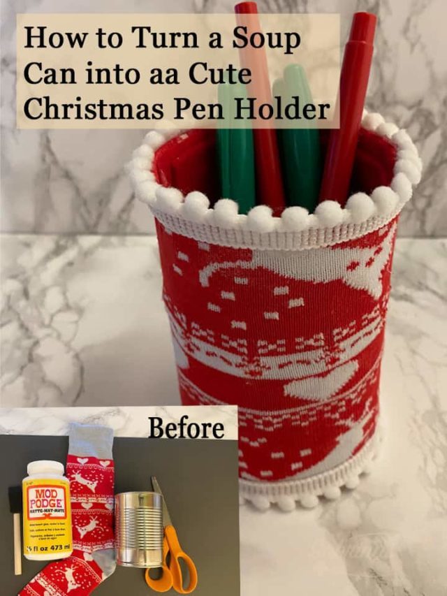 How to Turn a Soup Can and Sock into a Pencil Holder