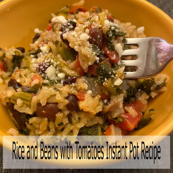Rice and Beans with Tomatoes Recipe - square image