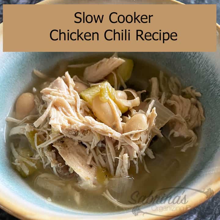 Slow Cooker Chicken Chili Recipe square image