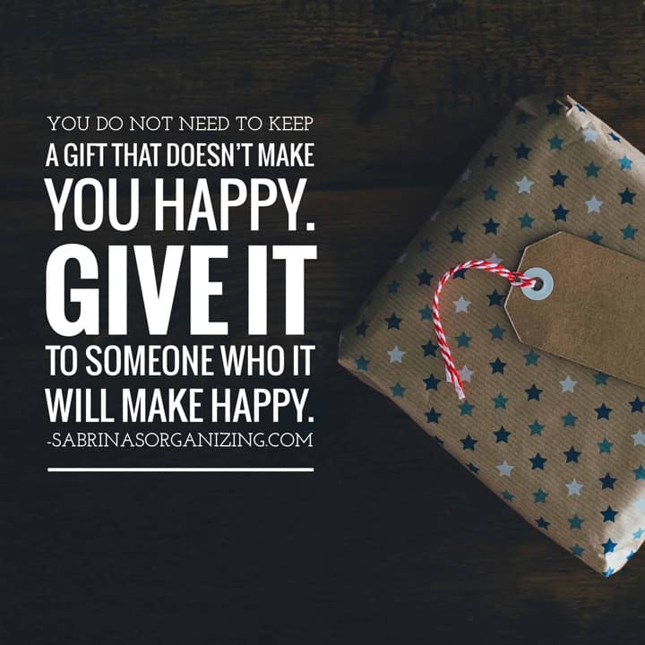 You Do not need to keep a gift that doesn't' make you happy