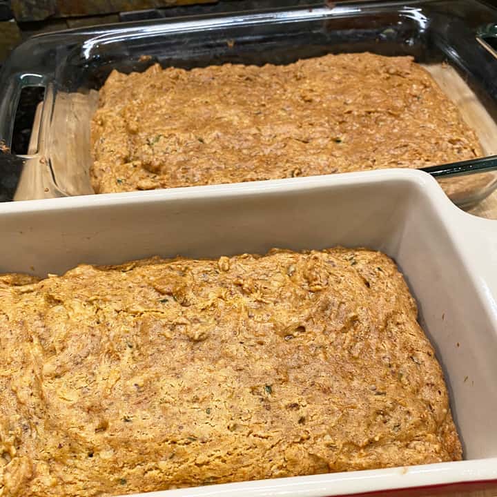 Cooked Zucchini Bread in Loaf Pans square image