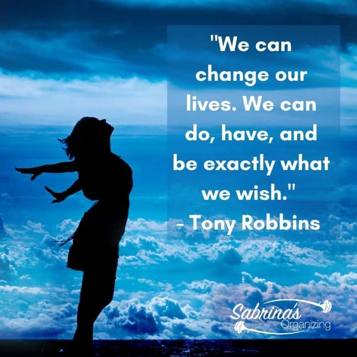 Tony Robbins Quote about Change - square image