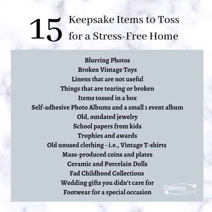 15 Keepsake Items to Toss for a Stress Free home - Square image