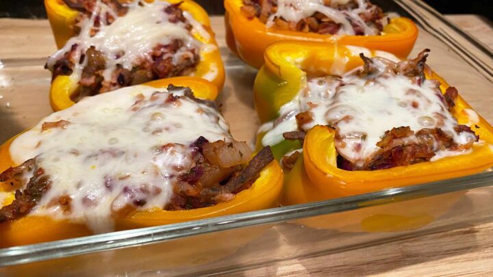 Short Ribs Stuffed Peppers Recipe with title by Sabrinasorganizing 16x9 image size