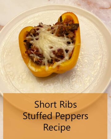 Short Ribs Stuffed Peppers Recipe with title from Sabrinasorganizing