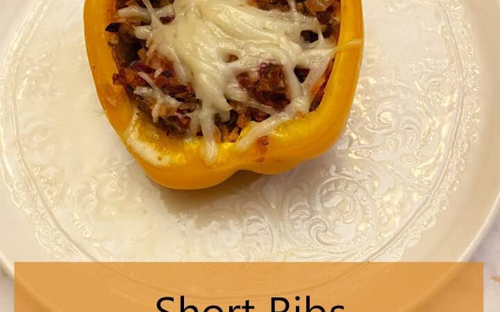 Short Ribs Stuffed Peppers Recipe with title from Sabrinasorganizing
