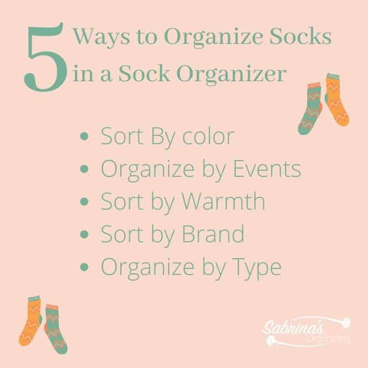 5 ways to organize socks in a sock organizer