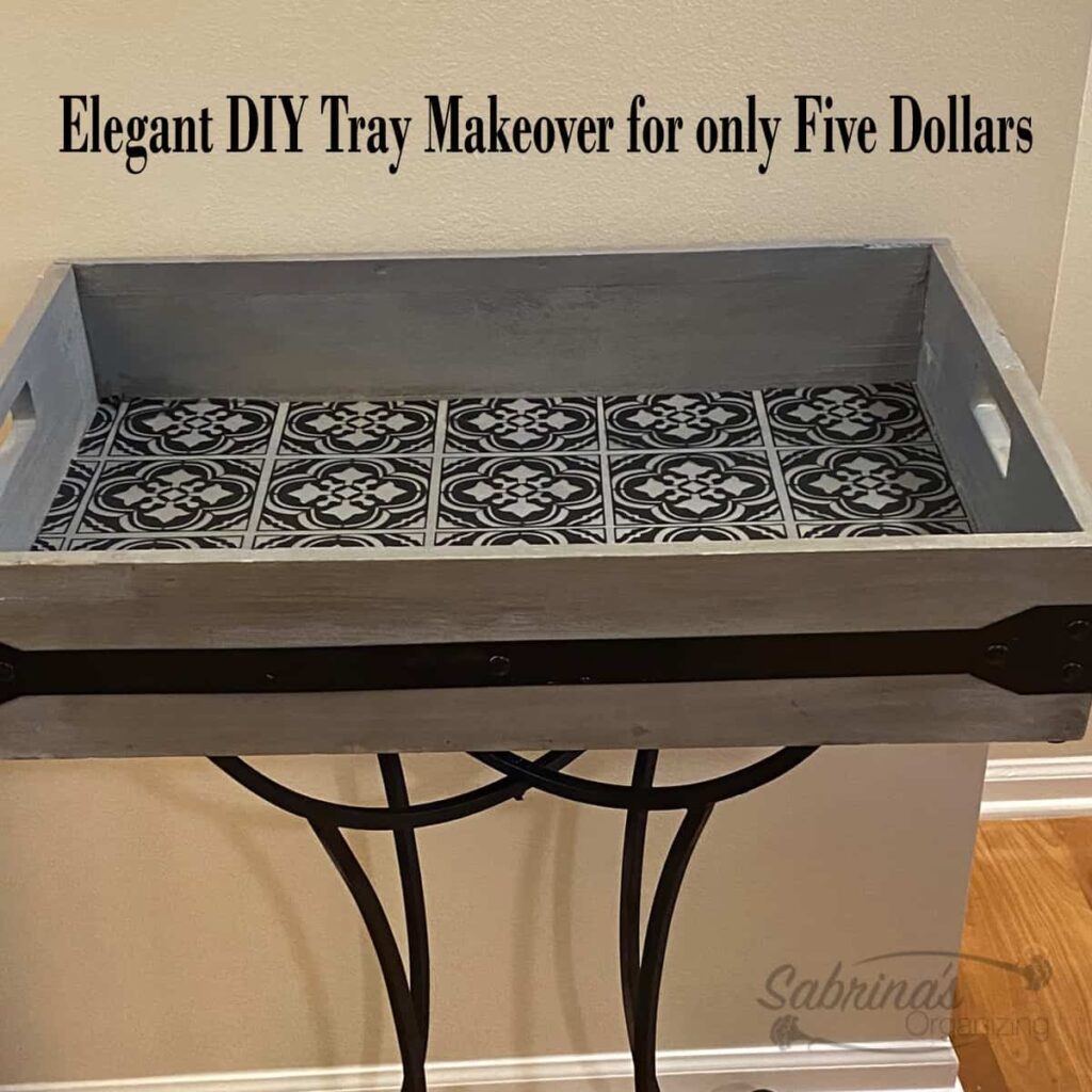 Elegant DIY Tray Makeover for Only Five Dollars - Square image