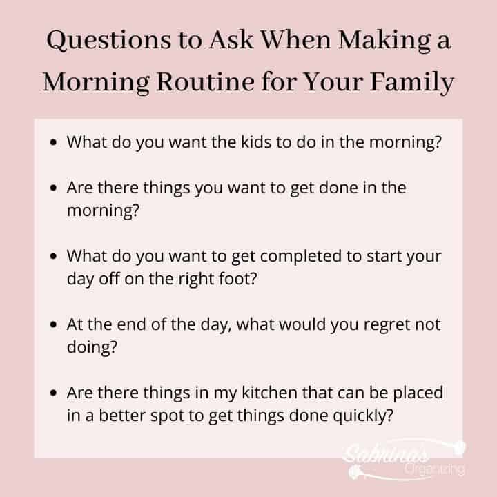 Questions to Ask When Making a Morning Routine for Your Family