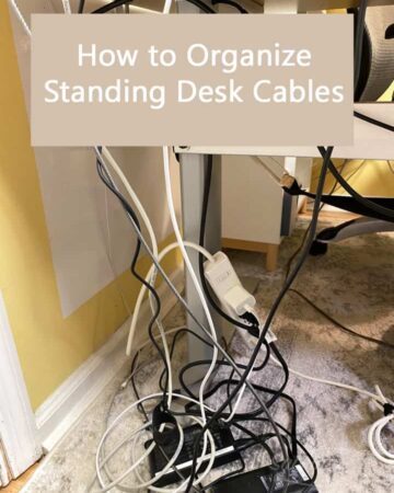 How to organize standing desk cables - featured image