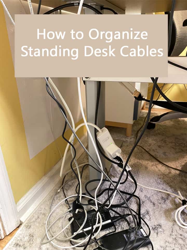 How to organize standing desk cables - featured image
