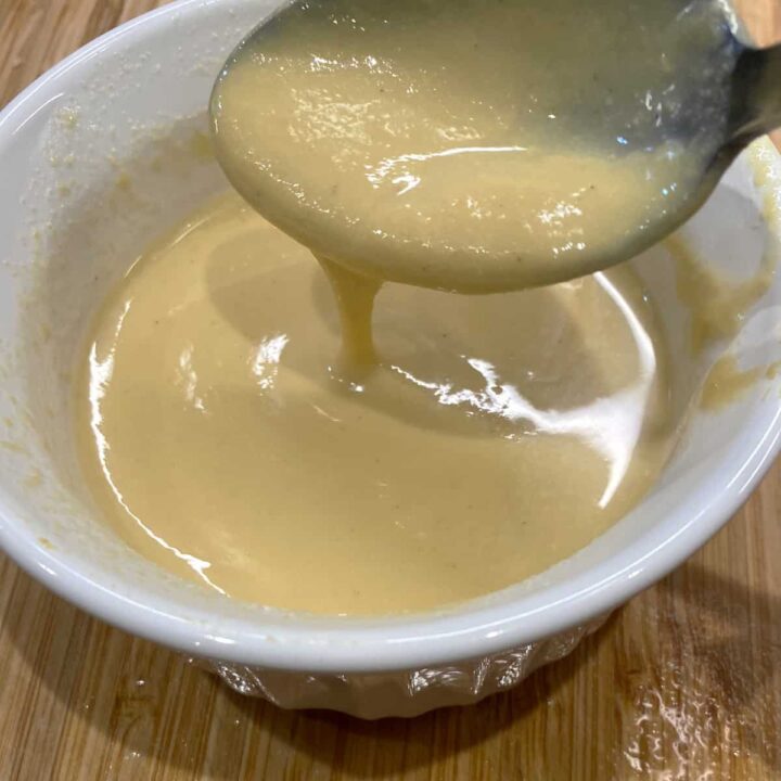 Water Down Dijon Mustard in a bowl