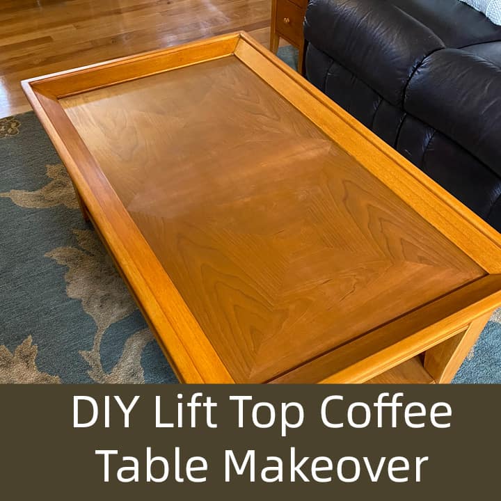 DIY Lift Top Coffee Table Makeover - square image