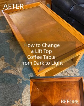 How to Change a lift top coffee table from dark to light finish